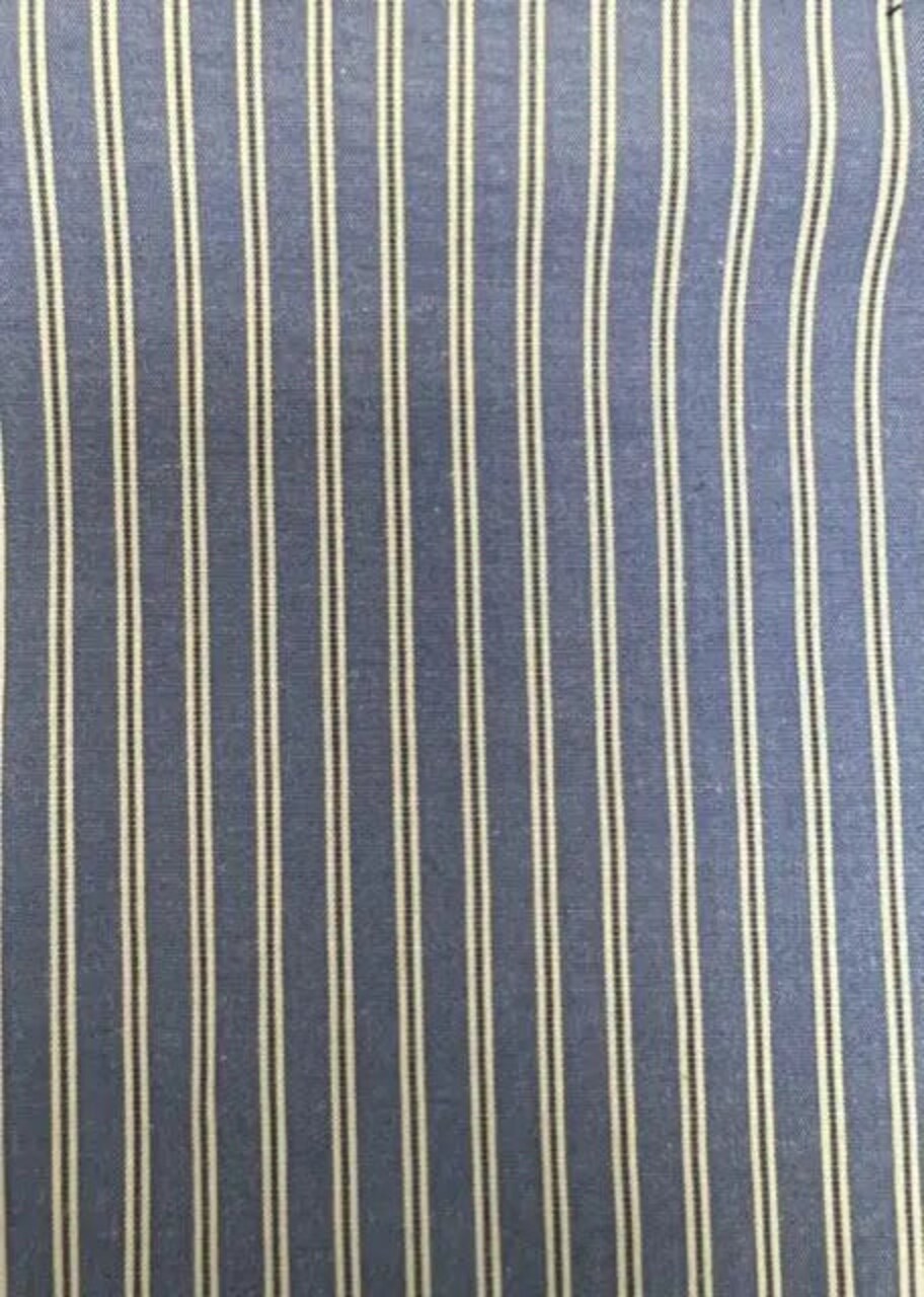 1 Yard Seersucker Stripe Fabric Poly Cotton Rayon Blend Woven, 58" Wide Lightweight Texture